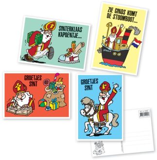 Sinterklaas ansichtkaarten glans, assorti