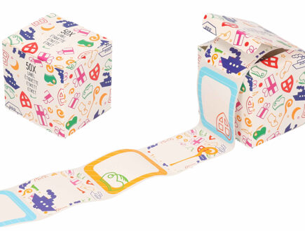 Sinterklaas cadeau stickers - 100x stuks - op rol - cadeaulabels - cadeaus inpakken Multi
