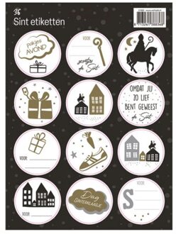 Sinterklaas etiketten, 36 stuks