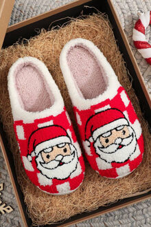 Sinterklaas Geborduurde Slippers Wit