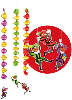 Sinterklaas Hangdecoratie Spiralen 60cm 3 stuks