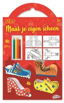 Sinterklaas Knutselset - Maak Je Eigen Schoen 4 Designs + 4 Potloden