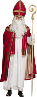 Sinterklaas kostuum - inclusief gouden staf 185 cm One size
