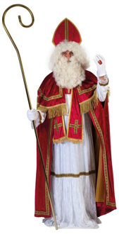 Sinterklaas kostuum - Pak - 5 delig - polyester - met mijter - voor volwassenen - Sint Nicolaas