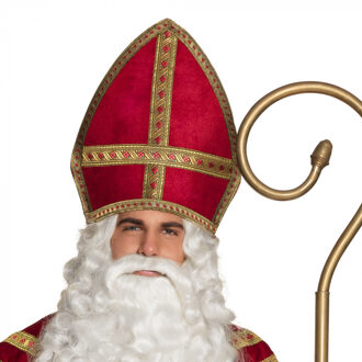 Sinterklaas mijter 35 cm rood