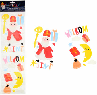 Sinterklaas raamstickers - 4 verschillende ontwerpen - voor kinderen - Raamstickers
