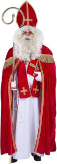 Sinterklaas verkleed kostuum - compleet met baard en snor - one size - volwassenen