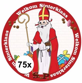 Sinterklaas versiering onderzetters / bierviltjes - 75x stuks - Sinterklaas thema feestartikelen Multi