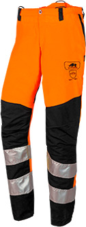SIP-Protection 1RQ1 Kettingzaagbroek | Zaagbroeken Zwart/Oranje - 4XL