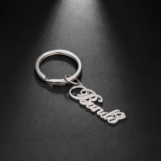 Sipuris Personalized Custom Name Letter Keyring Unique Stainless Steel Key Chain For Women Man Customization Keychain