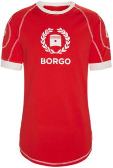 Siracusa Diablo Rosso T-Shirt Borgo , Red , Heren - L,M,S