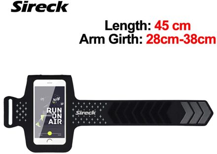 Sireck Running Bag Waterdichte Touchscreen Sport Telefoon Tas Voor 5.0 Inch Gym Jogging Arm Band Belt Pouch Run Fitness Accessoires lang grijs