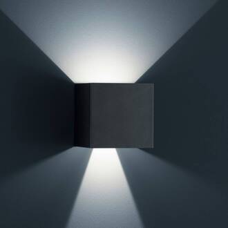 SIRI 44 L buitenwandlamp up/down zwart mat zwart