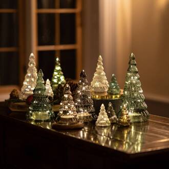 Sirius LED decoratie figuur Lucy boom van glas 9cm 2er groen