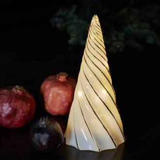 Sirius LED-decoratiefiguur Vilma, wit/goud, hoogte 24 cm, glas, batterij wit, goud