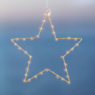 Sirius LED decoratieve ster Liva Star, goud, Ø 30 cm