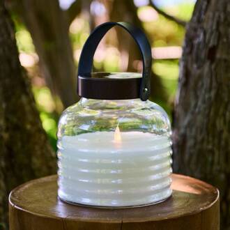 Sirius LED lamp op zonne-energie Aston Jar, hoogte 20 cm, zwart/bruin, IP44 zwart, bruin, helder