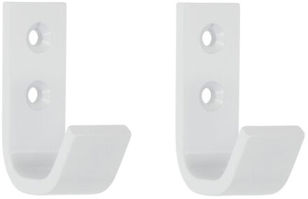 SIRO Kapstokhaak - 3x - wit - aluminium - 5,4 x 3,7 cm - haakje