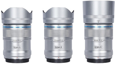 Sirui Sniper 23+33+56mm f/1.2 APS-C AF Lens Kit X-Mount Zilver