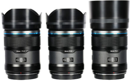 Sirui Sniper 23+33+56mm f/1.2 APS-C AF Lens Kit Z-Mount Zwart