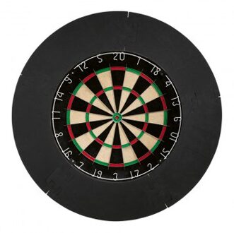 Sisal dartbord met beschermring voor de muur