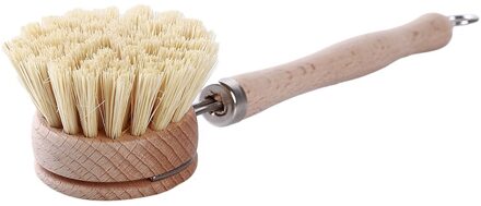 Sisal Hout Lange Handvat Pot Borstel Wassen Afwassen Borstel Borstel Natuurlijke Houten Huishoudelijke Keuken Artefact Schoon Gadgets