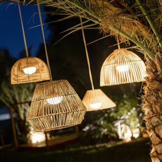 Sisine LED hanglamp met oplaadbare batterij licht hout