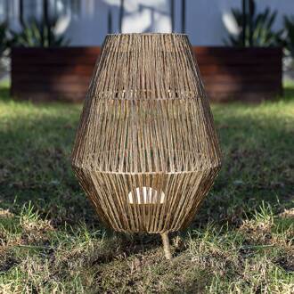 Sisine LED vloerlamp, accu-lichtbron licht hout