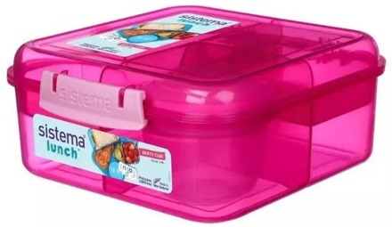 Sistema Keukengerei Sistema Bento Cube Lunch 1,25 L Pink 1 st