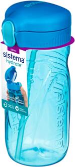 Sistema Waterfles Sistema Tritan Quick Flip Bottle Clear Blue 520 ml