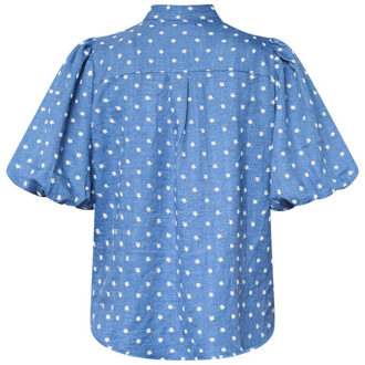 Sisters Point Blouse korte mouw 19447 ella-sh74 - maat S Blauw