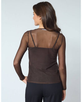 Sisters Point Blouse korte mouw 19501 new gani-22 Bruin - S