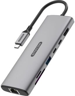 Sitecom 6 in 1 USB-C Multiport Adapter LAN Dockingstation