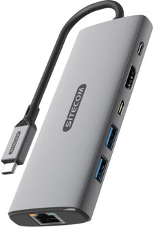 Sitecom 6-in-1 USB-C Power Delivery Gen 2 Multiport Dockingstation