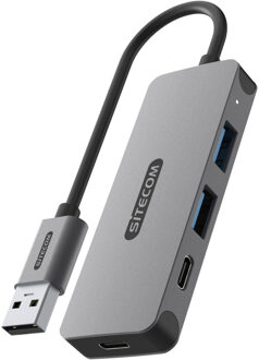 Sitecom USB-A naar 2x USB-A + 2x USB-C USB-hub
