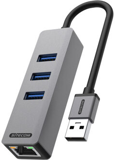Sitecom USB-A naar Ethernet + 3x USB Dockingstation
