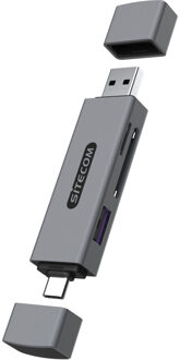 Sitecom USB-A + USB-C Stick kaartlezer met USB Kaartlezer