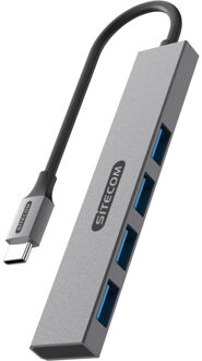 Sitecom USB-C naar 4x USB-A Tiny Hub USB-hub