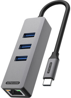 Sitecom USB-C naar Ethernet + 3x USB Hub Dockingstation