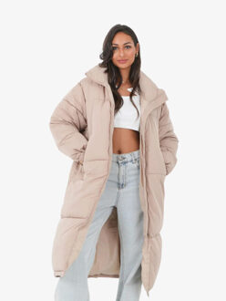 Sixth June Dames winterjas long puffer Beige - S