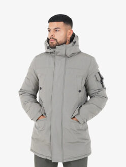 Sixth June Heren winterjas parka buckle details Grijs - S