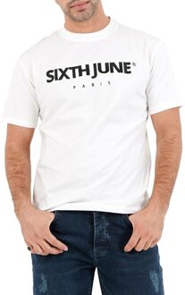 Sixth June Logo Shirt Heren wit - zwart - XS