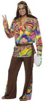Sixties Hippie kostuum man - Maatkeuze: Maat XL