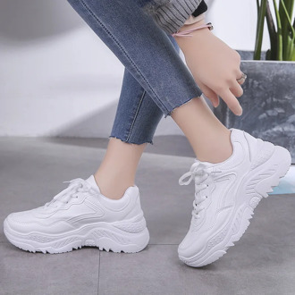 size41 42luxury shoes women designers platform white sneakers wedges shoes for women ladies casual shoes zapatillas chunky mujer