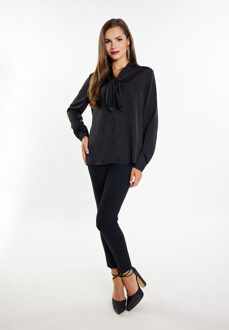sjaal blouse Dames zwart - XS