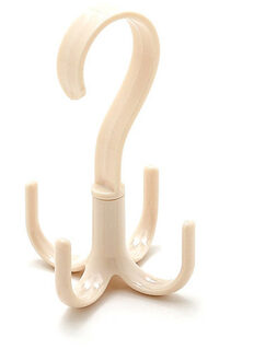 Sjaal Hanger Riem Zak Plastic S Haak Vier-Klauw Draaibare Magazijnstelling Hanger Opknoping Krachtige Vlees Huis Keuken Pot pan Hanger beige
