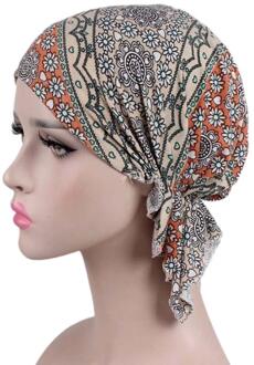 Sjaal Kanker Hoed Tulband Moslim Vrouwen Mutsen Bloemenprint Beanie Hoeden Motorkap Chimio Coton Hoeden Vrouwelijke # #