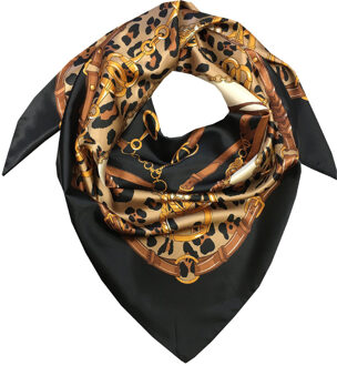 Sjaal Leopard Chains bruin