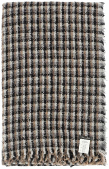Sjaal met geruitend ontwerp Faliero Sarti , Gray , Heren - ONE Size