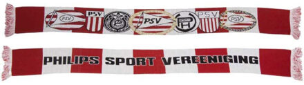 Sjaal psv rood/wit logo`s